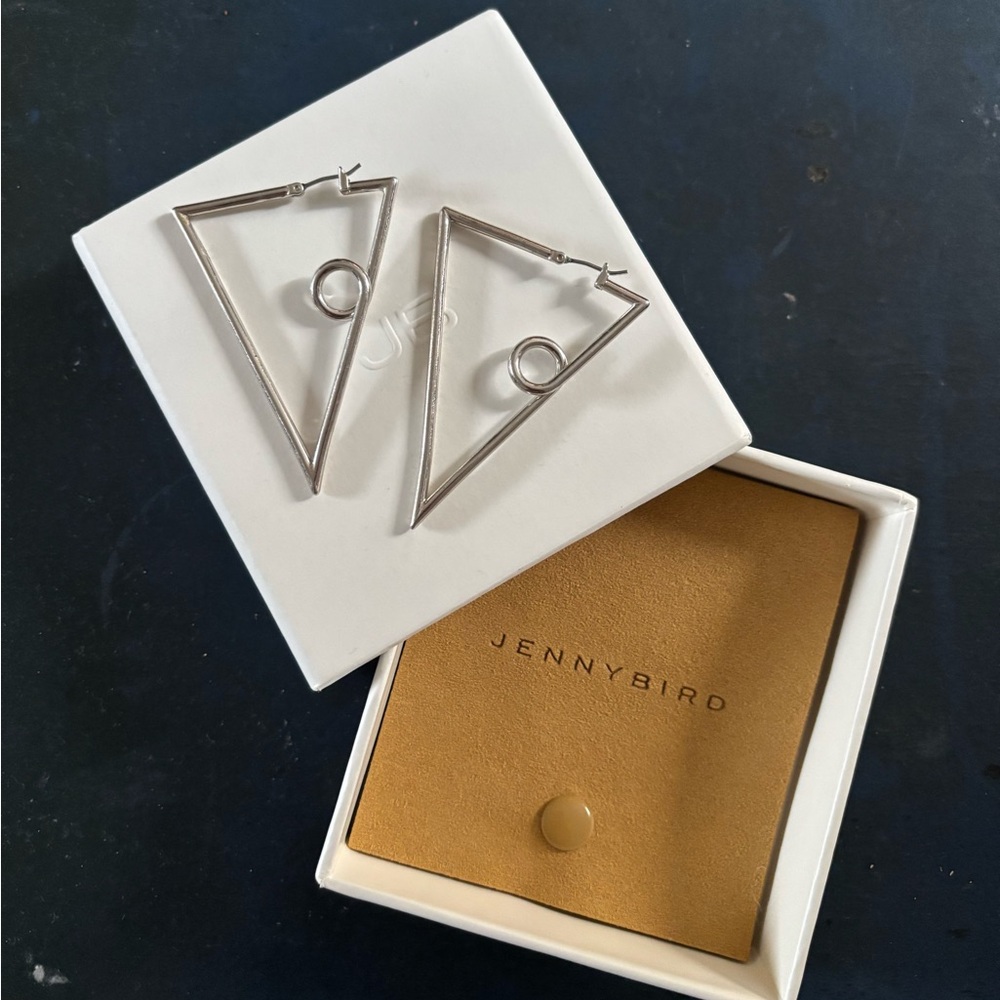Jenny Bird Triangle Hoop Earrings